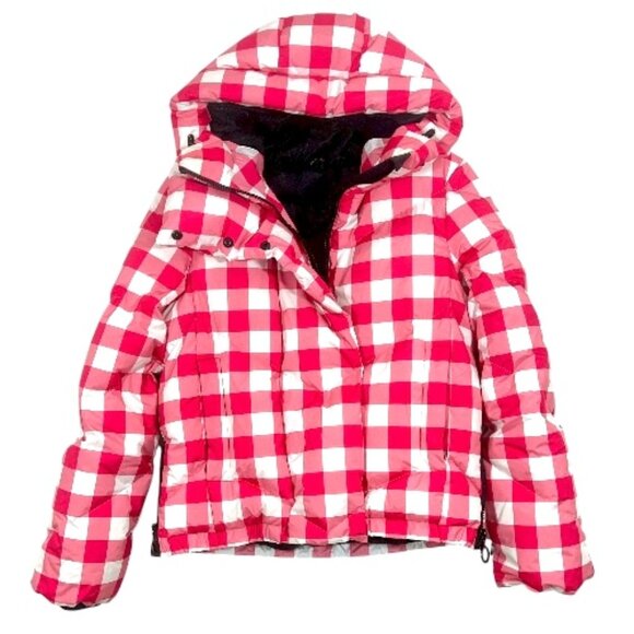 Goldbergh Bardot Puffer Jacket Gingham Down Ski Coat US 6 Pre-Loved - Picture 1 of 6